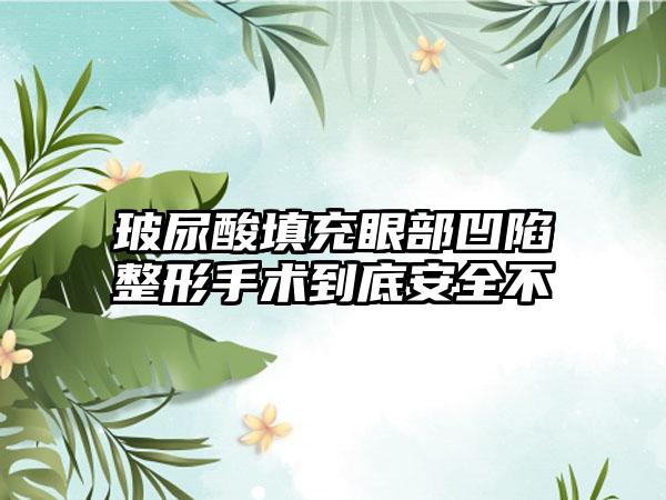 玻尿酸填充眼部凹陷整形手术到底安全不