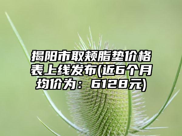 揭阳市取颊脂垫价格表上线发布(近6个月均价为：6128元)